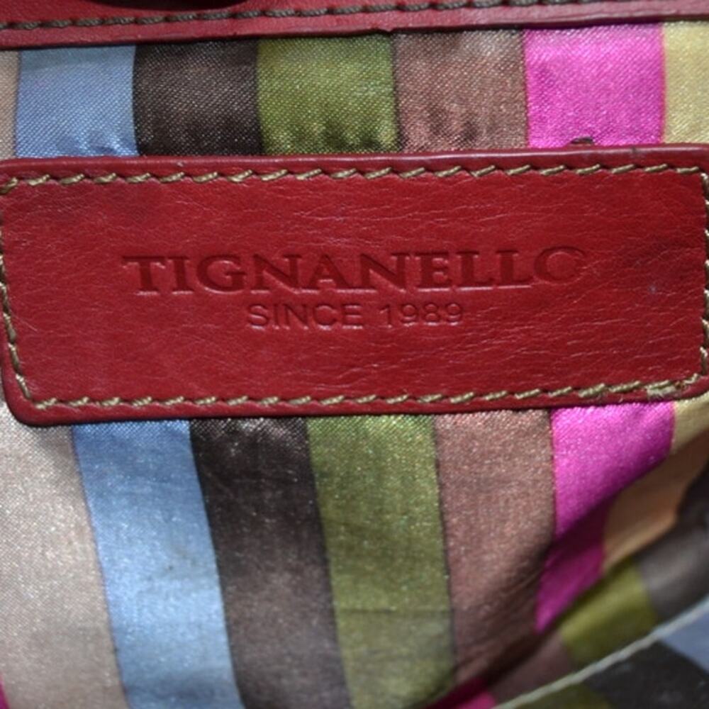 Tignanello Red Leather Crossbody Purse - Picture 8 of 15